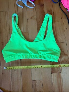Simons Neon Green Scoop Bikini Top